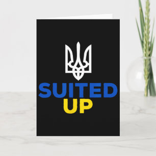 Carte Soutenez l'Ukraine C'est Mon Costume Drapeau Ukrai