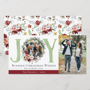 Carte Southern Floral Cotton Christmas Joie Holiday Phot