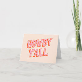 Carte Southern Welcome : Howdy Y'all (vieilles lettres o