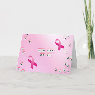 Carte Soutien au cancer du sein, encouragement, autonomi