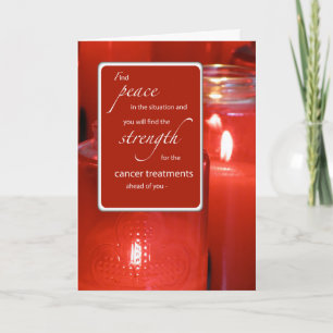 Carte Soutien au cancer Encouragement religieux Paix Rou