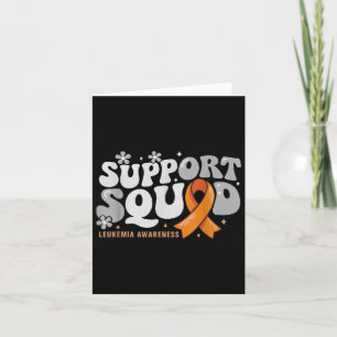 Carte Soutien Équipe Ruban Orange Sensibilisation à la L