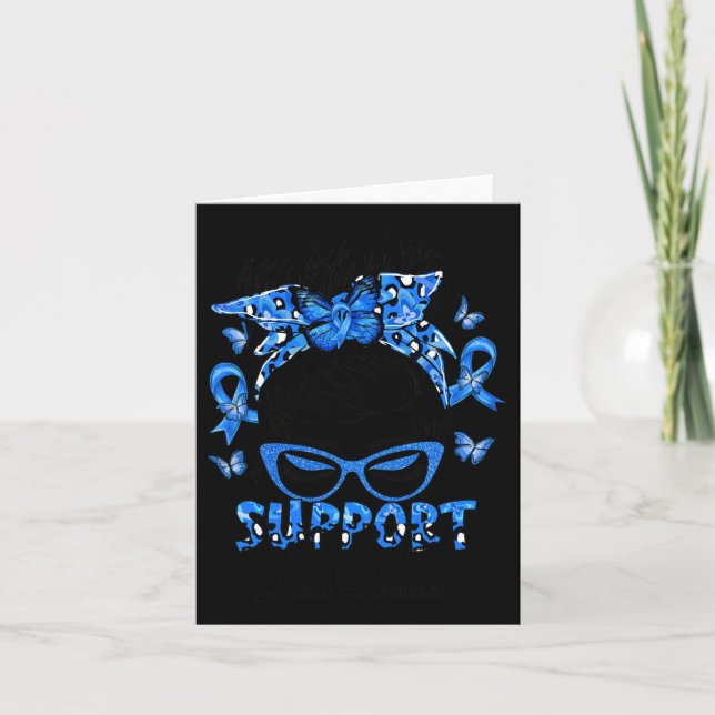 Carte Soutien Escadron Messy Bun Ataxia Sensibilisation  (Devant)