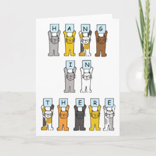Carte Soutien et encouragement Cartoon Cats