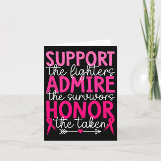 Carte Soutien pour le cancer du sein Admirez Honneur can