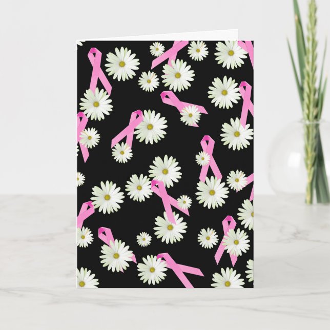 Carte Soutien pour les rubans roses survivant du cancer  (Devant)