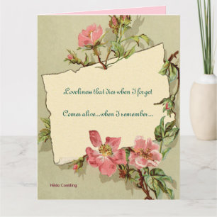 Carte Souvenez-vous de Citation Roses Roses Roses rose C