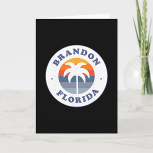 Carte Souvenir Brandon Floride Fl Rétro Coucher de solei