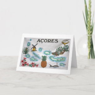 Carte souvenir des Açores