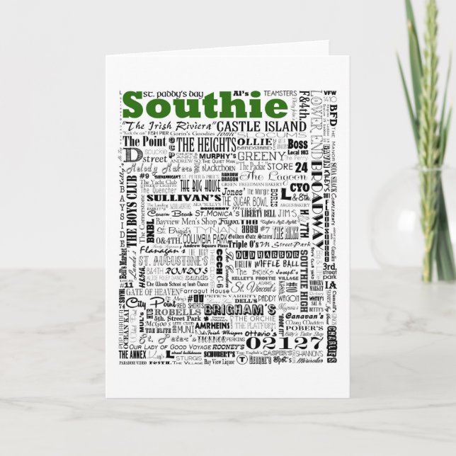 Carte Souvenirs de SOUTHIE (Devant)