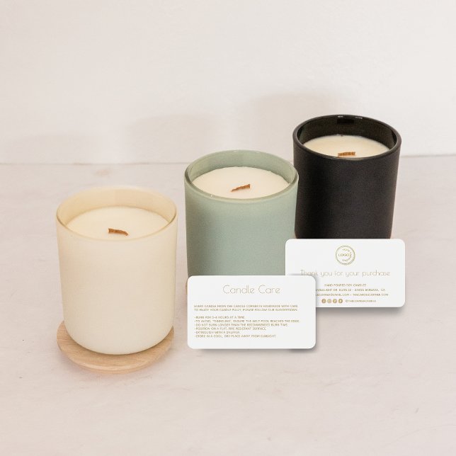 Carte Soy Soy Candle avec logo Blanc (Créateur téléchargé)