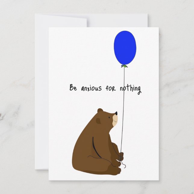 Carte Soyez anxieux pour rien (Devant)