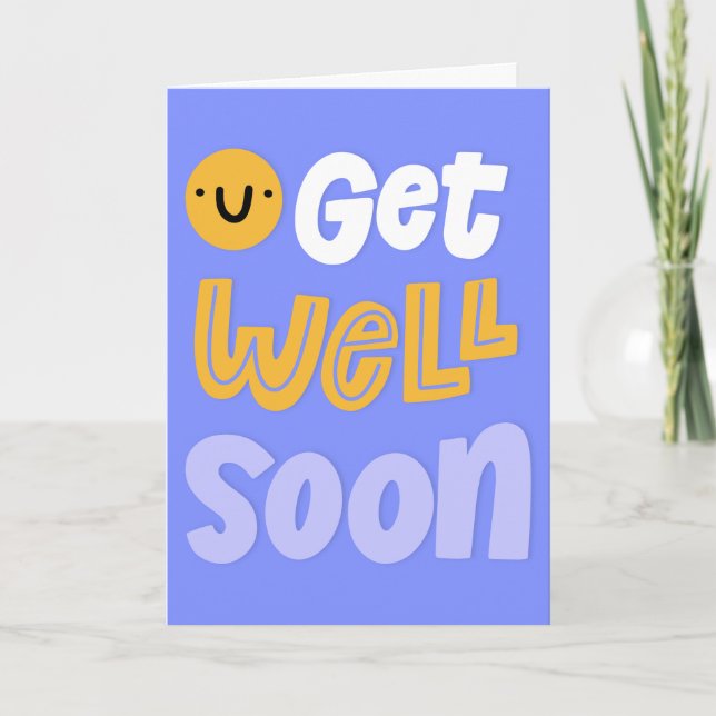 Carte Soyez Bien Bientôt Souris Smile Pink Typographie S (Devant)