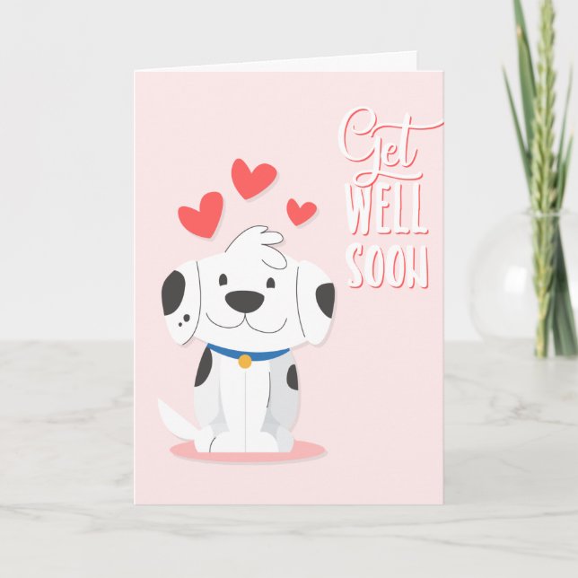 Carte Soyez Bien Bientôt Sweet Chiot Salutation (Devant)