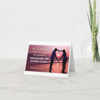 Carte Soyez entièrement humbles et doux  Ephésiens 4:2-3