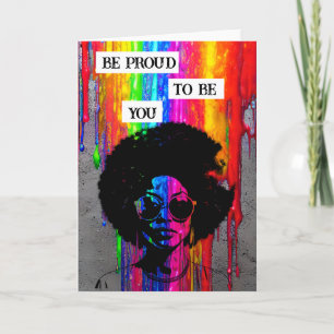 Carte Soyez Fiers D'Être Vous   Femme afro-américaine
