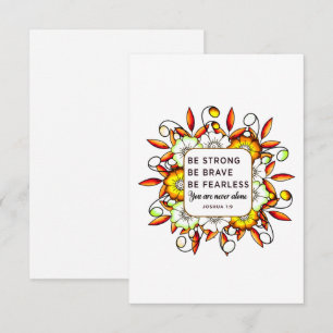 Carte Soyez fort courageux sans peur - Bible Verse