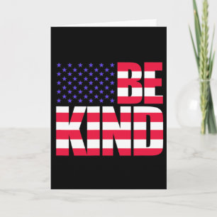Carte Soyez Gentil 4 Juillet Drapeau États-Unis Amérique