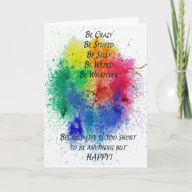 Carte Soyez heureux (Devant)