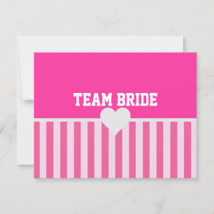Carte Soyez ma demoiselle d'honneur MOH Team Bride Pink 