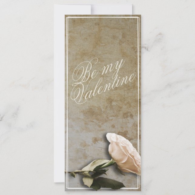 Carte Soyez ma Saint Valentin avec Rose (Devant)