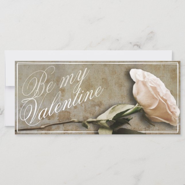 Carte Soyez ma Saint Valentin avec Rose (Devant)