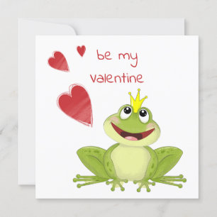 Carte Soyez ma Saint Valentin Cute Frog Prince