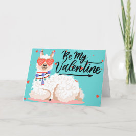 Carte Soyez ma Valentine Llama
