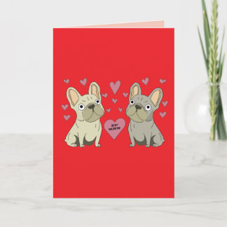 Carte Soyez mes Saint-Valentin, chiens