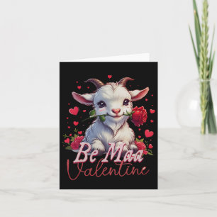 Carte Soyez mon chéri chèvre coeur mignon chèvre Joyeux 