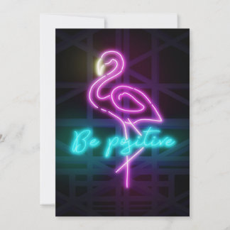 Carte Soyez positif Neon Art