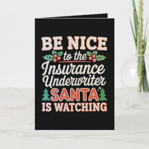 Carte Soyez Sympathique Avec L'Expert En Assurance Santa