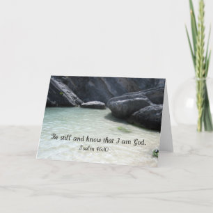 Carte Soyez toujours et sachez que je suis Dieu. Psaume 