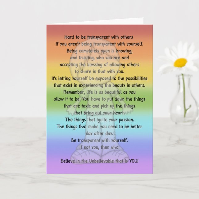 Carte Soyez transparent (Petite plante)