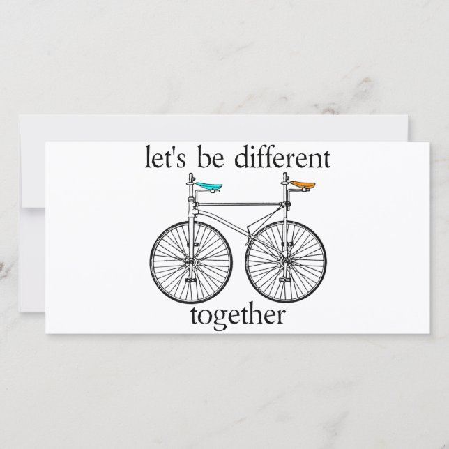 Carte Soyons différents ensemble (Devant)