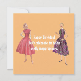 Carte Soyons inappropriés Fundy Rétro Anniversaire Appar