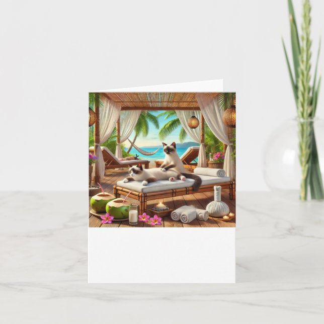 Carte Spa pour Amoureux de les chats siamois (Devant)