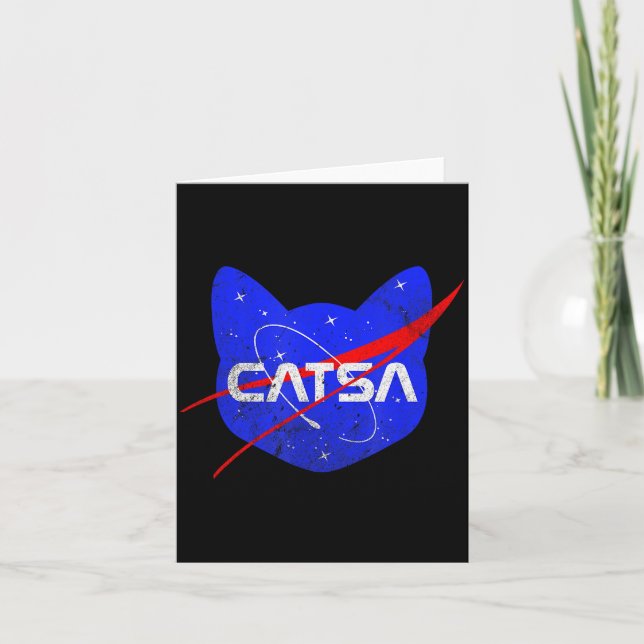 Carte Space Cat Funny Universe Catsa  (Devant)