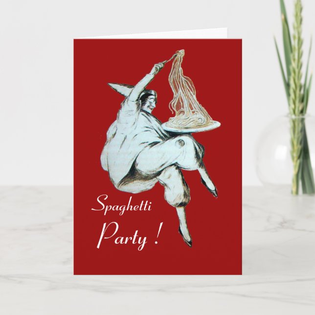 Carte SPAGHETTI PARTY ITALIAN KITCHEN, RESTAURANT rouge (Devant)