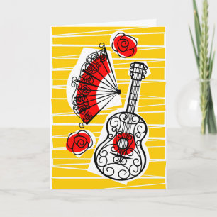 Carte Spanish Souvenirs Group vertical greetings card