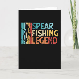 Carte SpearFishing Legend Retro Spear Fishing Cadeau