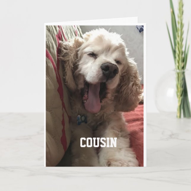 Carte **SPECIAL BIRTHDAY** for "COUSIN" Card (Devant)