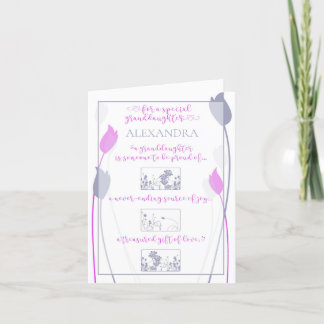 Carte spéciale Grandgirl Pink Grey Tulip