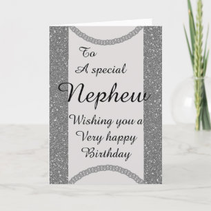 Carte spéciale neveu d'anniversaire élégant