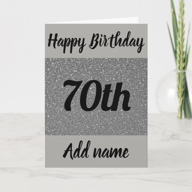 Carte spéciale personnalisée pour 70e anniversaire (Devant)