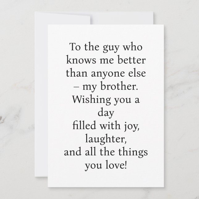 CARTE SPÉCIALE POUR L'ANNIVERSAIRE DU FRÈRE SPÉCIA (Devant)