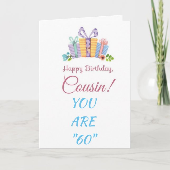 CARTE SPÉCIALE POUR LE "60ème" ANNIVERSAIRE DE COU (Devant)