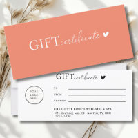 Spécifique au client, Logo Certificat cadeau d'ent