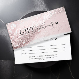 Carte Spécifique au client, parties scintillant rose-arg