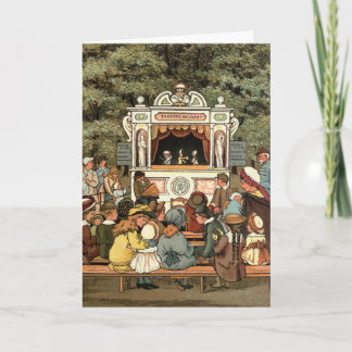 Carte Spectacle de marionnettes de poinçon et de Judy "